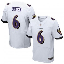 Ravens #6 Patrick Queen White Men's Stitched NFL New Elite Jersey