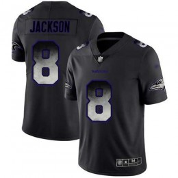 Ravens #8 Lamar Jackson Black Men's Stitched NFL Vapor Untouchable Limited Smoke Fashion Jersey