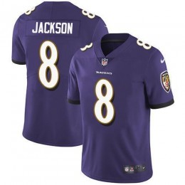 Ravens #8 Lamar Jackson Purple Team Color Men's Stitched NFL Vapor Untouchable Limited Jersey