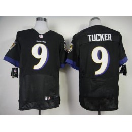 Ravens #9 Justin Tucker Black Alternate Men's Stitched NFL New Elite Jersey