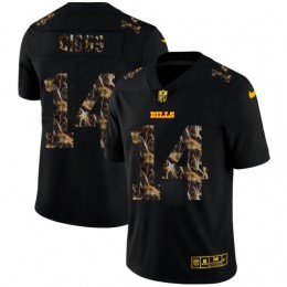 Buffalo Bills #14 Stefon Diggs Men's Black Flocked Lightning Vapor Limited NFL Jersey