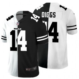 Buffalo Bills #14 Stefon Diggs Men's Black V White Peace Split Vapor Untouchable Limited NFL Jersey