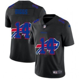 Buffalo Bills #14 Stefon Diggs Men's Team Logo Dual Overlap Limited NFL Jersey Black