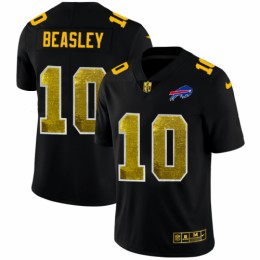 Buffalo Buffalo Bills #10 Cole Beasley Men's Black Golden Sequin Vapor Limited NFL Jersey