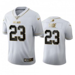 Buffalo Buffalo Bills #23 Micah Hyde Men's White Golden Edition Vapor Limited NFL 100 Jersey