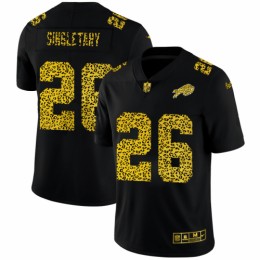 Buffalo Buffalo Bills #26 Devin Singletary Men's Leopard Print Fashion Vapor Limited NFL Jersey Black Men's