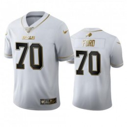 Buffalo Buffalo Bills #70 Cody Ford Men's White Golden Edition Vapor Limited NFL 100 Jersey