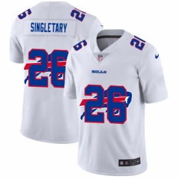 Buffalo Buffalo Bills #26 Devin Singletary White Men's Team Logo Dual Overlap Limited NFL Jersey