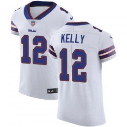 Bills #12 Jim Kelly White Men's Stitched NFL Vapor Untouchable Elite Jersey