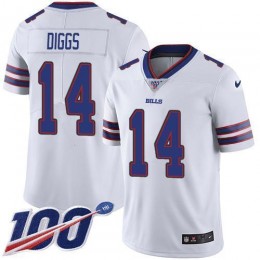 Bills #14 Stefon Diggs White Men's Stitched NFL 100th Season Vapor Untouchable Limited Jersey