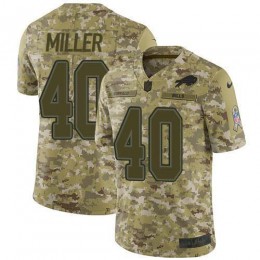 Bills #40 Von Miller Camo Men's Stitched NFL Limited 2018 Salute To Service Jersey