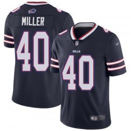 Bills #40 Von Miller Navy Men's Stitched NFL Limited Inverted Legend Jersey
