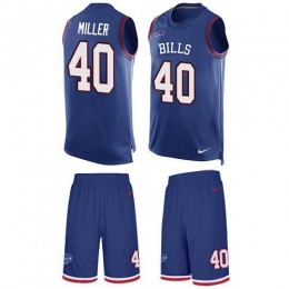 Bills #40 Von Miller Royal Blue Team Color Men's Stitched NFL Limited Tank Top Suit Jersey