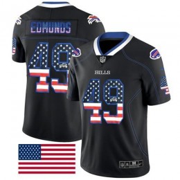 Bills #49 Tremaine Edmunds Black Men's Stitched NFL Limited Rush USA Flag Jersey
