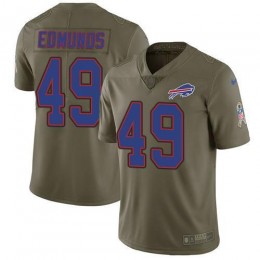 Bills #49 Tremaine Edmunds Olive Men's Stitched NFL Limited 2017 Salute To Service Jersey