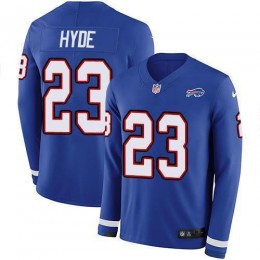 Buffalo Bills #23 Micah Hyde Royal Blue Team Color Men's Stitched NFL Limited Therma Long Sleeve Jersey
