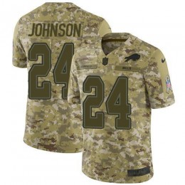 Buffalo Bills #24 Taron Johnson Camo Men's Stitched NFL Limited 2018 Salute To Service Jersey