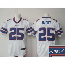 Buffalo Bills #25 LeSean McCoy White Men's Stitched NFL Elite Autographed Jersey