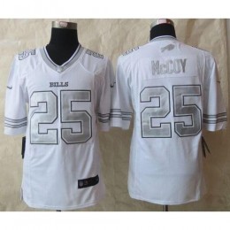 Buffalo Bills #25 LeSean McCoy White Men's Stitched NFL Limited Platinum Jersey