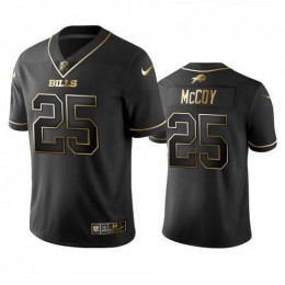 Buffalo Bills #25 Lesean Mccoy Black Golden Limited Edition Stitched NFL Jersey