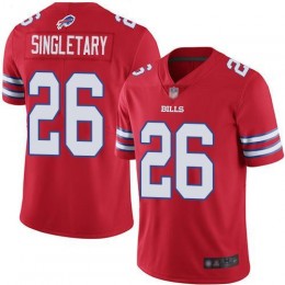 Buffalo Bills #26 Devin Singletary Red Men's Stitched NFL Limited Rush Jersey
