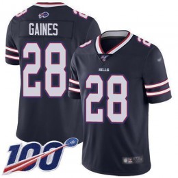 Buffalo Bills #28 E.J. Gaines Navy Men's Stitched NFL Limited Inverted Legend 100th Season Jersey