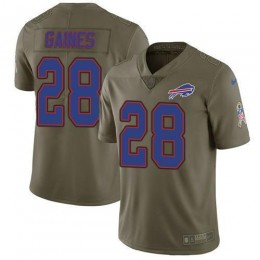 Buffalo Bills #28 E.J. Gaines Olive Men's Stitched NFL Limited 2017 Salute To Service Jersey