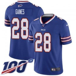Buffalo Bills #28 E.J. Gaines Royal Blue Team Color Men's Stitched NFL 100th Season Vapor Untouchable Limited Jersey