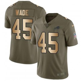 Buffalo Bills #45 Christian Wade Olive/Gold Men's Stitched NFL Limited 2017 Salute To Service Jersey