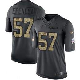 Buffalo Bills #57 A.J. Epenesas Black Men's Stitched NFL Limited 2016 Salute to Service Jersey
