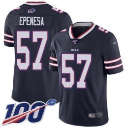 Buffalo Bills #57 A.J. Epenesas Navy Men's Stitched NFL Limited Inverted Legend 100th Season Jersey