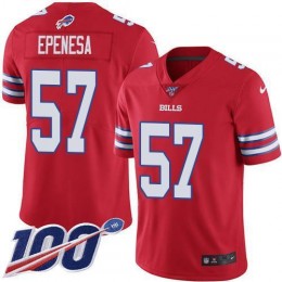 Buffalo Bills #57 A.J. Epenesas Red Men's Stitched NFL Limited Rush 100th Season Jersey