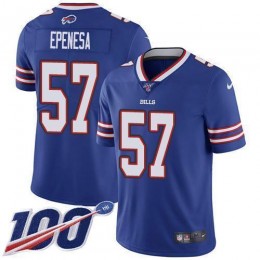 Buffalo Bills #57 A.J. Epenesas Royal Blue Team Color Men's Stitched NFL 100th Season Vapor Untouchable Limited Jersey
