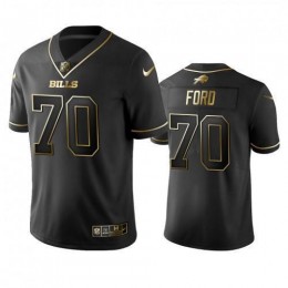 Buffalo Bills #70 Cody Ford Black Golden Limited Edition Stitched NFL Jersey
