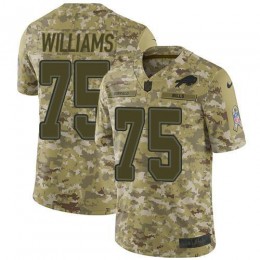 Buffalo Bills #75 Daryl Williams Camo Men's Stitched NFL Limited 2018 Salute To Service Jersey