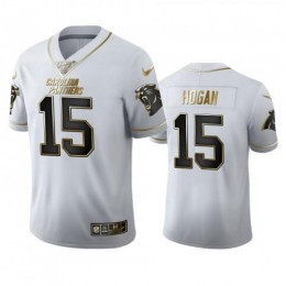 Carolina Carolina Panthers #15 Chris Hogan Men's White Golden Edition Vapor Limited NFL 100 Jersey