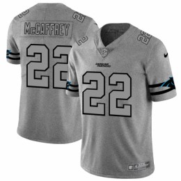 Carolina Carolina Panthers #22 Christian McCaffrey Men's Gray Gridiron II Vapor Untouchable Limited NFL Jersey