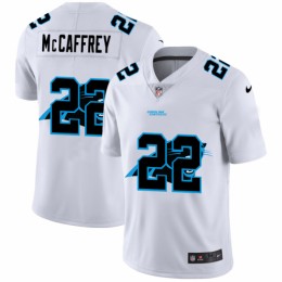 Carolina Carolina Panthers #22 Christian McCaffrey White Men's Team Logo Dual Overlap Limited NFL Jersey