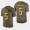 Carolina Carolina Panthers #5 Teddy Bridgewater Men's Olive Gold 2019 Salute to Service Limited NFL 100 Jersey