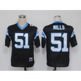 Mitchell And Ness Carolina Panthers #51 Sam Mills Black Stitched NFL Jersey