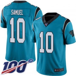 Carolina Panthers #10 Curtis Samuel Blue Alternate Men's Stitched NFL 100th Season Vapor Limited Jersey