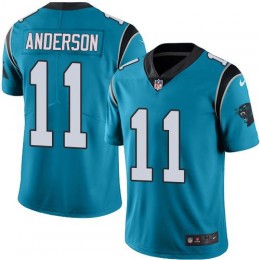 Carolina Panthers #11 Robby Anderson Blue Men's Stitched NFL Limited Rush Jersey