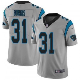 Carolina Panthers #31 Juston Burris Silver Men's Stitched NFL Limited Inverted Legend Jersey