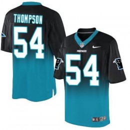 Carolina Panthers #54 Shaq Thompson Black/Blue Men's Stitched NFL Elite Fadeaway Fashion Jersey