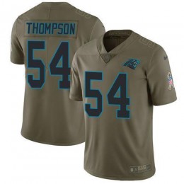Carolina Panthers #54 Shaq Thompson Olive Men's Stitched NFL Limited 2017 Salute To Service Jersey