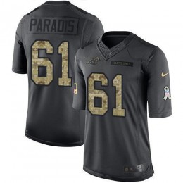 Carolina Panthers #61 Matt Paradis Black Men's Stitched NFL Limited 2016 Salute to Service Jersey