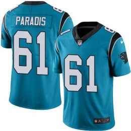 Carolina Panthers #61 Matt Paradis Blue Men's Stitched NFL Limited Rush Jersey
