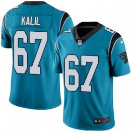 Carolina Panthers #67 Ryan Kalil Blue Men's Stitched NFL Limited Rush Jersey
