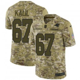 Carolina Panthers #67 Ryan Kalil Camo Men's Stitched NFL Limited 2018 Salute To Service Jersey