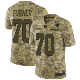 Carolina Panthers #70 Trai Turner Camo Men's Stitched NFL Limited 2018 Salute To Service Jersey